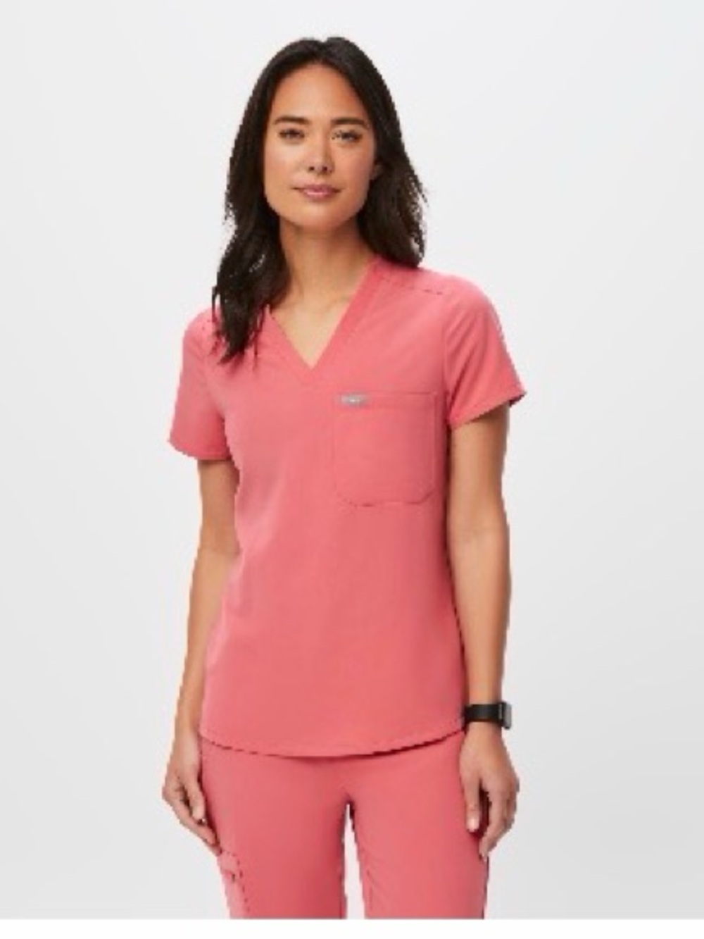 Women’s V-Neck Medical Scrub Top - Desert Rose